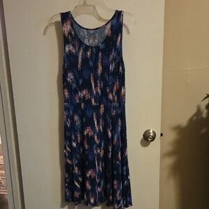 a.n.a Blue and Pink Sleeveless Sundress